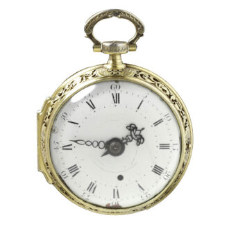 French gilded silver quarter repeating coach clock Circa 1733