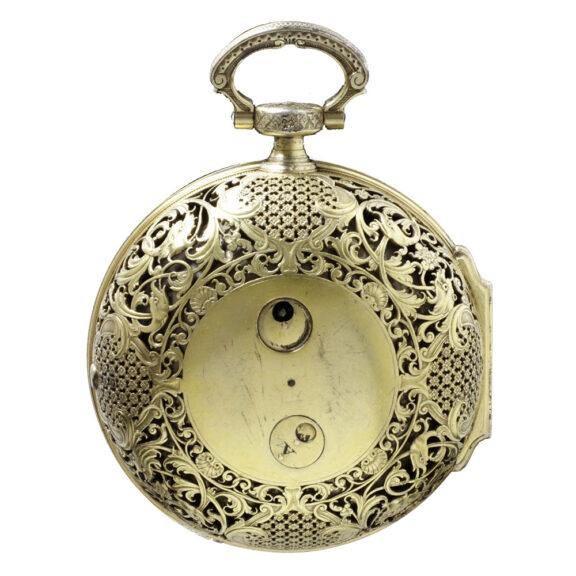 French gilded silver quarter repeating coach clock Circa 1733 French gilded silver quarter repeating coach clock Circa 1733