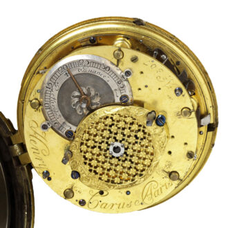 French gilded silver quarter repeating coach clock Circa 1733