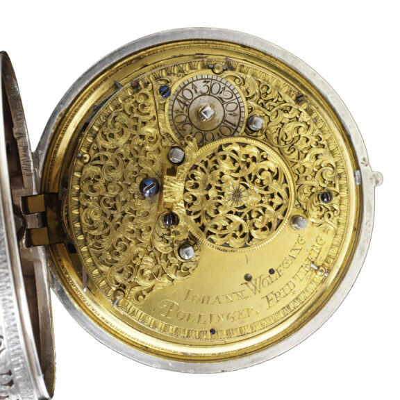 German important repeating silver coach clock Circa 1730 German important repeating silver coach clock Circa 1730