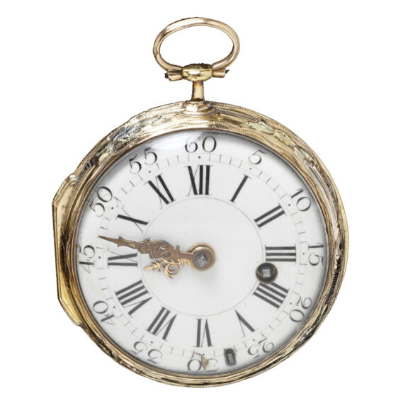 French gold verge watch with romantic scene Circa 1750 French gold verge watch with romantic scene Circa 1750