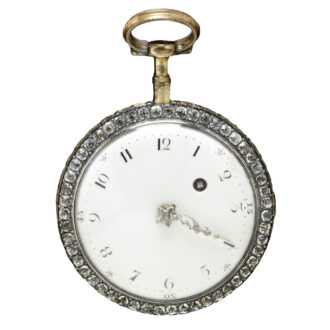 French copper gilt pocket watch with glass stones Circa 1790