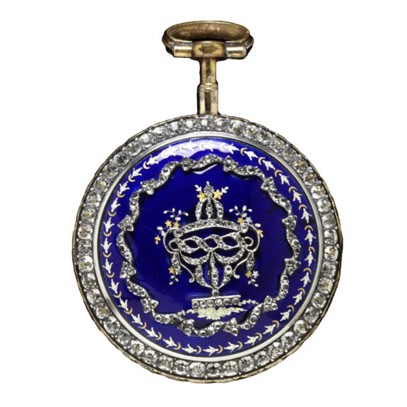 French copper watch, one handed with stones Circa 1790