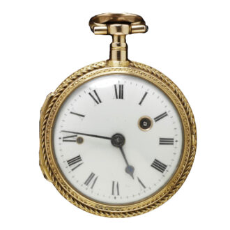 French gold quarter repeating verge pocket watch Circa 1780