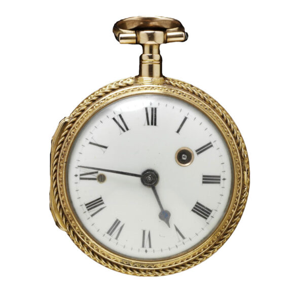 French gold quarter repeating verge pocket watch Circa 1780 French gold quarter repeating verge pocket watch Circa 1780