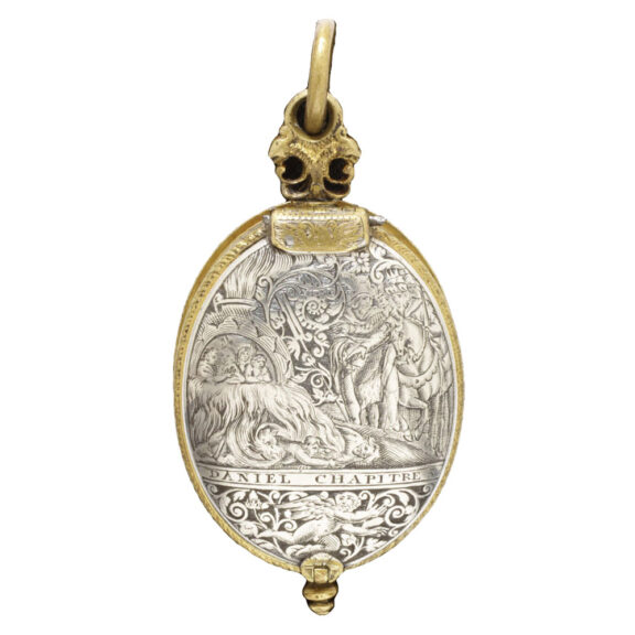 Early English gilt-brass and silver verge watch circa 1615