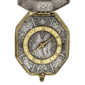 Early English silver octagonal verge pocket watch Circa 1615