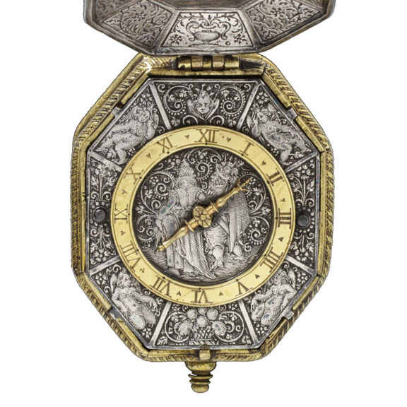 Early English silver octagonal verge pocket watch Circa 1615 Early English silver octagonal verge pocket watch Circa 1615