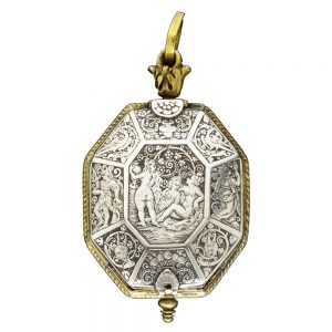 Early English silver octagonal verge pocket watch Circa 1615