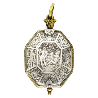 Early English silver octagonal verge pocket watch Circa 1615
