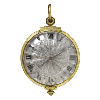 English double glazed rock crystal pocket watch Circa 1650