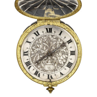 English double glazed rock crystal pocket watch Circa 1650