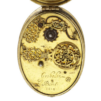 French Silver oval with a sundial inside the back Circa 1614