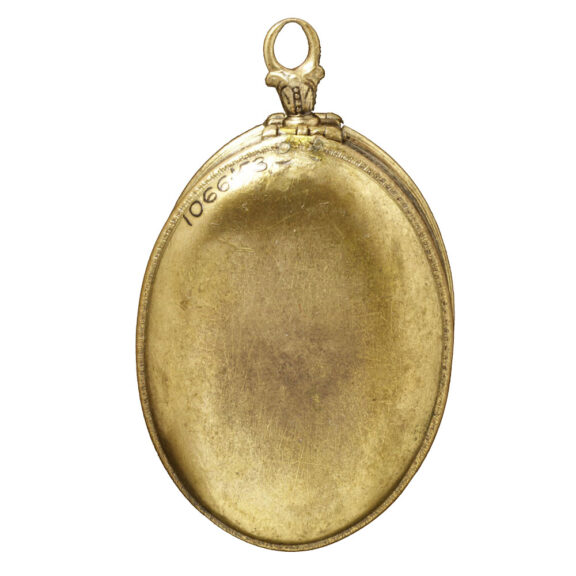 French Silver oval with a sundial inside the back Circa 1614 French Silver oval with a sundial inside the back Circa 1614