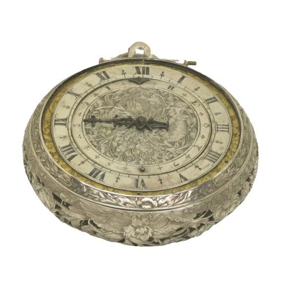 English silver hour striking coachwatch with alarm Circa 1645 English silver hour striking coachwatch with alarm Circa 1645