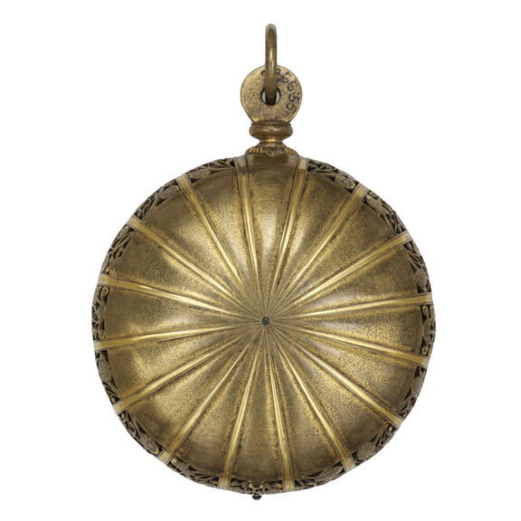 French gilt brass one-handed verge pocket watch Circa 1630 French gilt brass one-handed verge pocket watch Circa 1630