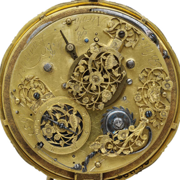 French gilt brass one-handed verge pocket watch Circa 1630 French gilt brass one-handed verge pocket watch Circa 1630