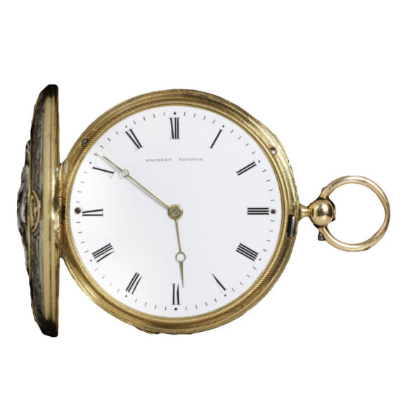 French gold and silver hunting cased lever watch Circa 1867 French gold and silver hunting cased lever watch Circa 1867