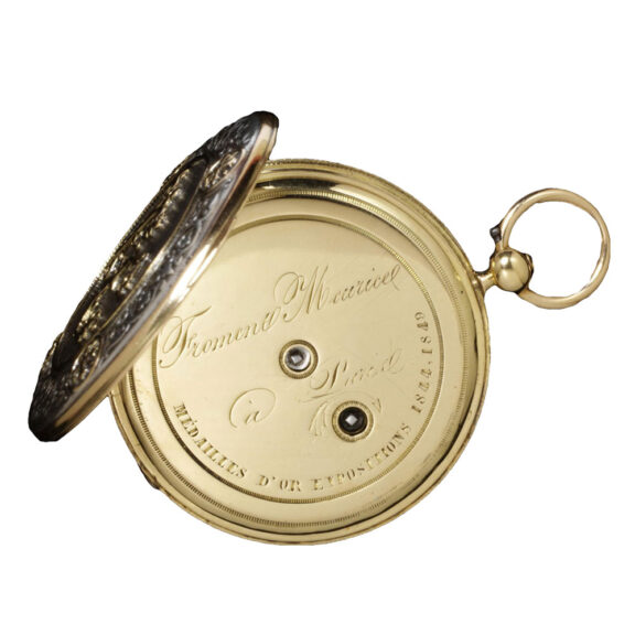 French gold and silver hunting cased lever watch Circa 1867 French gold and silver hunting cased lever watch Circa 1867