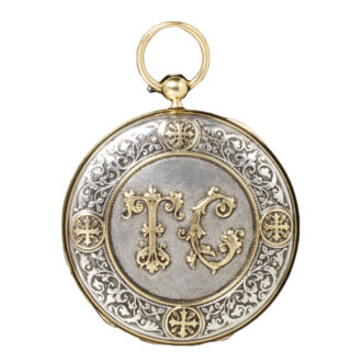 French gold and silver hunting cased lever watch Circa 1867