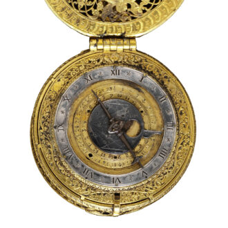 English gilt brass hour striking pocket watch Circa 1600