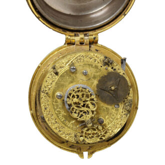 English gilt brass hour striking pocket watch Circa 1600