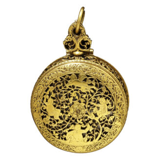English gilt brass hour striking pocket watch Circa 1600
