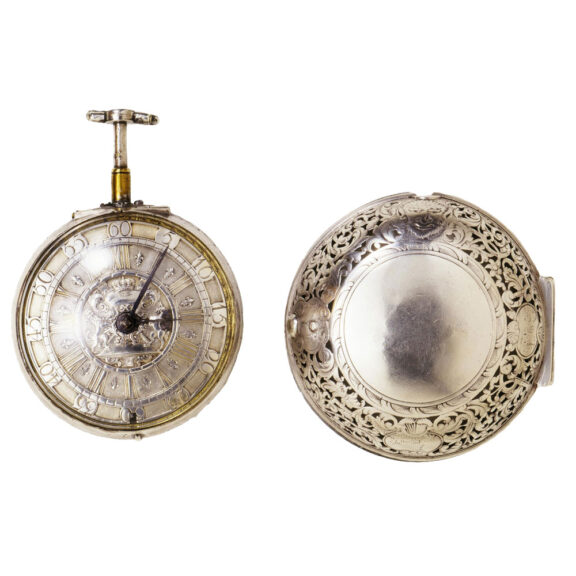 Early English silver quarter repeating verge watch Circa 1700