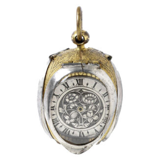 Swiss silver verge watch in form of a tulip bud Circa 1635