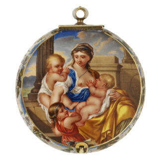French gold, enamel scene 'Charity Faith & Hope' Circa 1640