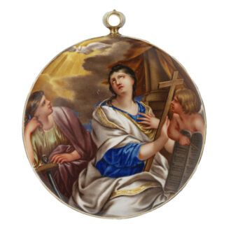 French gold, enamel scene 'Charity Faith & Hope' Circa 1640