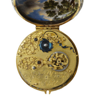 French gold, enamel scene 'Charity Faith & Hope' Circa 1640