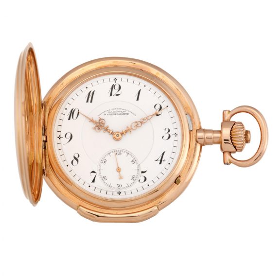German 14K rose gold hunting cased lever watch Circa 1914