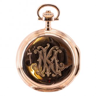 German 14K rose gold hunting cased lever watch Circa 1914