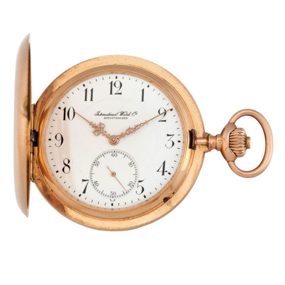 Swiss rose gold hunting cased lever pocket watch Circa 1905