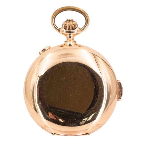 Swiss rose gold quarter repeating chronograph Circa 1900 Swiss rose gold quarter repeating chronograph Circa 1900