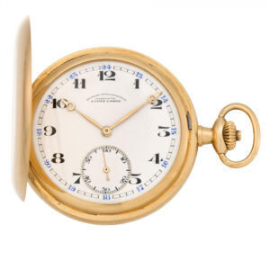 German 14K gold hunting cased lever pocket watch Circa 1925