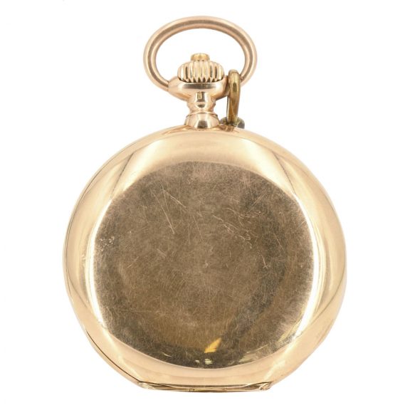 Swiss 14 carat rose gold hunting cased lever watch Circa 1910 Swiss 14 carat rose gold hunting cased lever watch Circa 1910