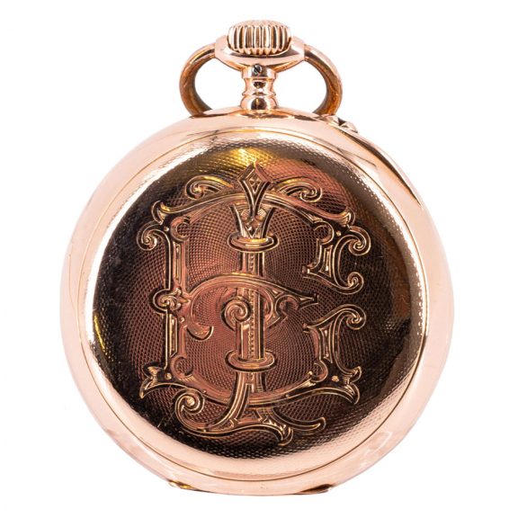 German 14K rose gold open faced lever watch Circa 1900German 14K rose gold open faced lever watch Circa 1900 German 14K rose gold open faced lever watch Circa 1900
