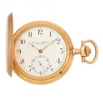Swiss 14 carat rose gold hunting cased lever watch Circa 1914