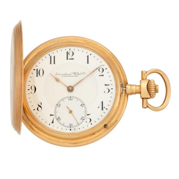 Swiss 14 carat rose gold hunting cased lever watch Circa 1914