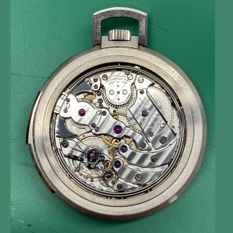 Unique Swiss 18K white gold complicated lever watch Circa 1972