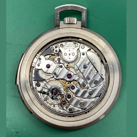 Unique Swiss 18K white gold complicated lever watch Circa 1972 Unique Swiss 18K white gold complicated lever watch Circa 1972