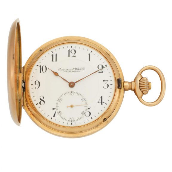 Swiss 14 carat rose gold hunting cased lever watch Circa 1915