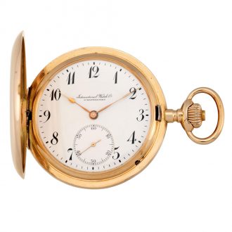 Swiss 14 carat rose gold hunting cased lever watch Circa 1915