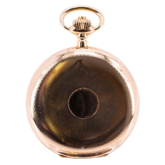 Swiss 14 carat rose gold hunting cased lever watch Circa 1915 Swiss 14 carat rose gold hunting cased lever watch Circa 1915