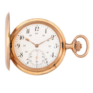 Swiss 14 carat rose gold hunting cased lever watch Circa 1915