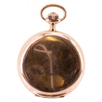 Swiss 14 carat rose gold hunting cased lever watch Circa 1915