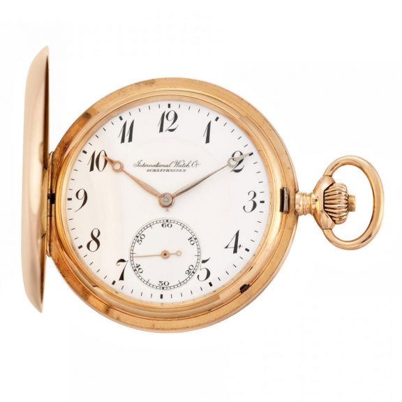 Swiss rose gold hunting cased lever pocket watch Circa 1925