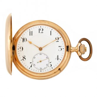 Swiss rose gold hunting cased lever pocket watch Circa 1915